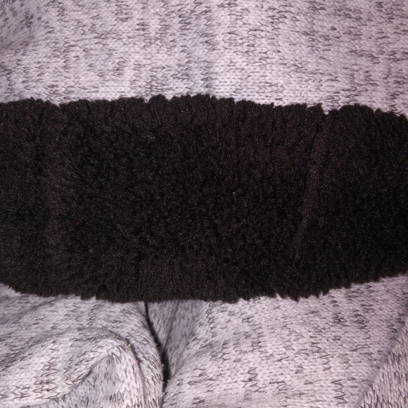 Hurley Zip Hoodie Sweater Grey w/ Black Flecks Kid L 2 Pocket Fleeced Lined Hood - Picture 3 of 12